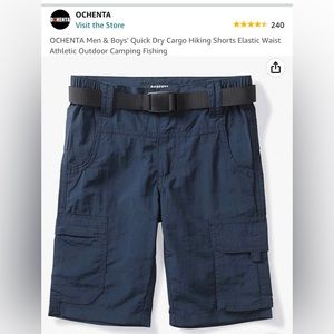 New YL Quick Dry Blue Cargo Shorts